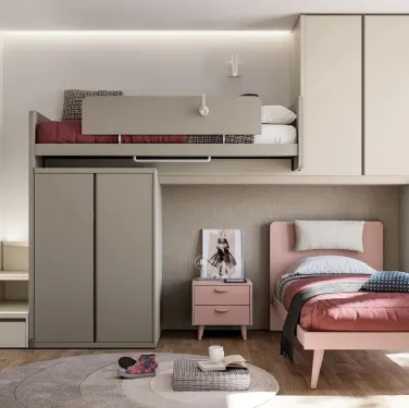 Cameretta a soppalco Generazione Z 2405 di Doimo Cityline