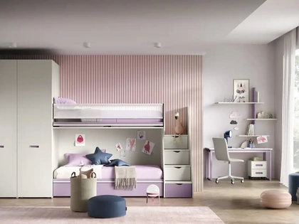 Cameretta a soppalco K103 di Moretti Compact Camerette