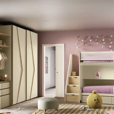 Cameretta con letti a castello K125 di Moretti Compact Camerette