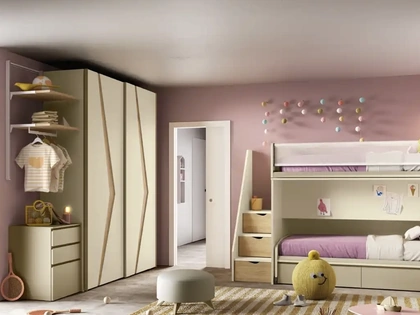 Cameretta con letti a castello K125 di Moretti Compact Camerette