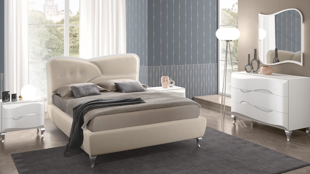 Letto in ecopelle Dolly di Adriatica