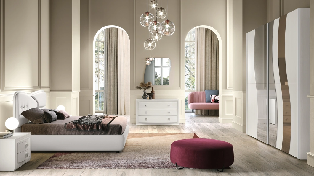 Letto in ecopelle Dolly di Adriatica