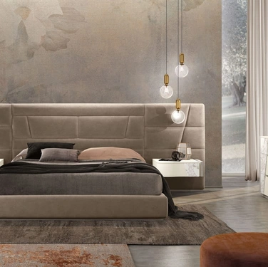 Letto in tessuto imbottito Like di Adriatica