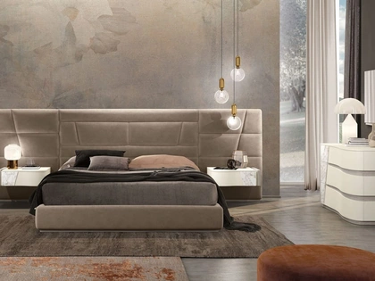 Letto in tessuto imbottito Like di Adriatica