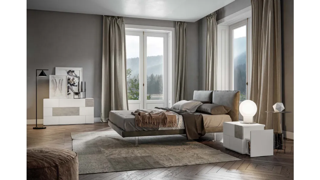 Letto con comodini Agape di Veneran