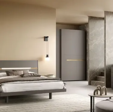 Letto Gleam S13 in laccato opaco di Moretti Compact Giorno Notte