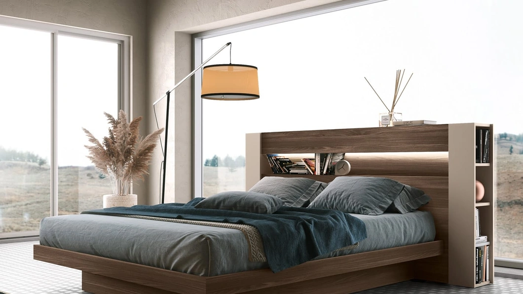 Letto matrimoniale Hole con contenitore di Adriatica