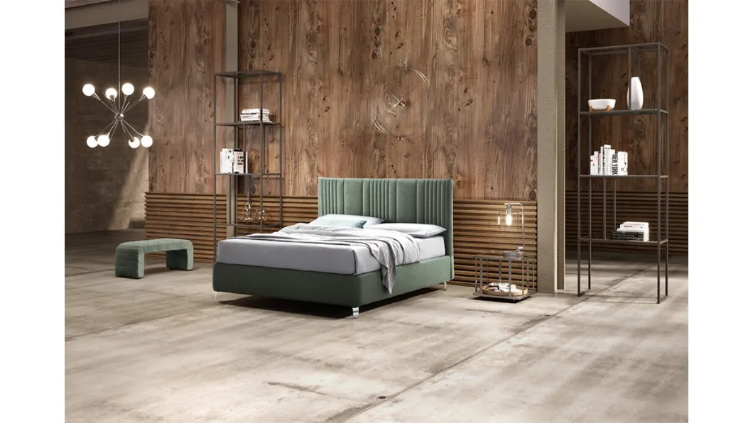 Letto matrimoniale con box contenitore Matrix di Stilfar Italia