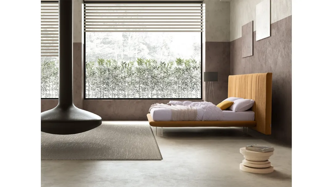 Letto Matrix XL con testiera trapuntata di Stilfar Italia