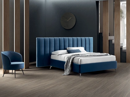 Letto con testiera trapuntata Mia XL di Stilfar Italia
