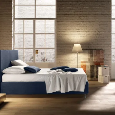 Letto matrimoniale in tessuto con testiera Michela di Stilfar Italia