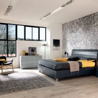 Letto in laccato Grafite NC103 di Moretti Compact