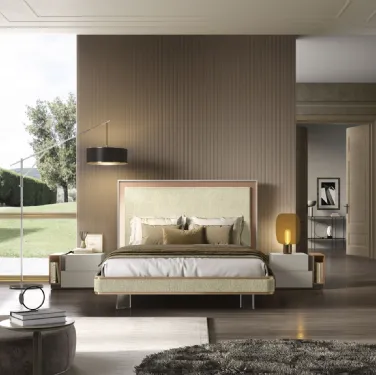 Letto di design con testiera Pasitea di Adriatica