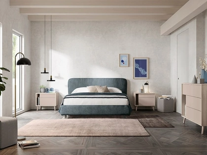 Letto in tessuto imbottito Reverso di Colombini Casa