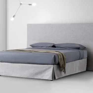 Letto Sommier Easy in tessuto con testiera boiserie a parete di Stilfar