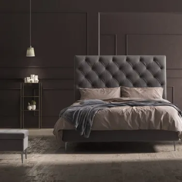 Letto in velluto Laura di Stilfar Italia