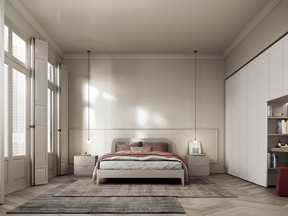 Letto con testiera Virgo di Colombini Casa