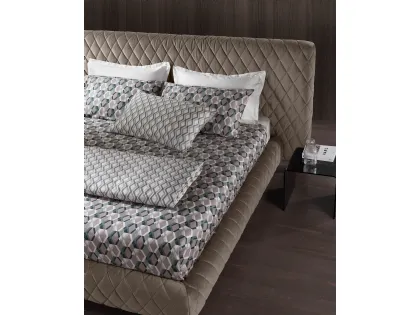 Letto in tessuto trapuntato con box contenitore Why Not Canto di Altrenotti