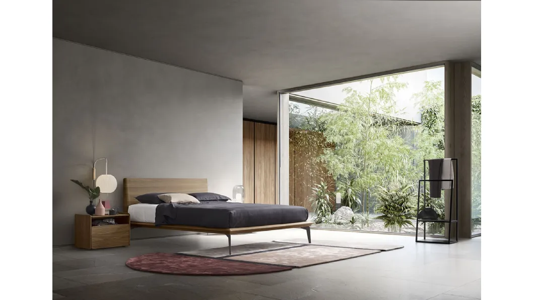 Letto di design in legno Xilo di Alf DaFrè