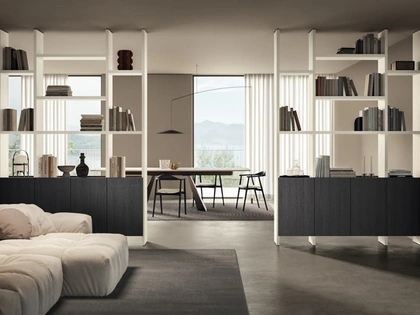 Libreria divisoria Living Essenza Fluida di Scavolini