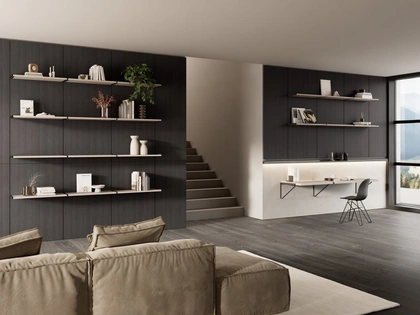Libreria Living Stilo Urban Bronze di Scavolini