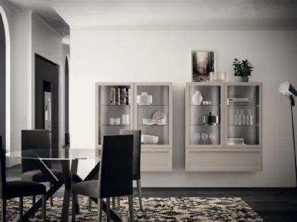 Madia Living Carattere sospesa 05 in laccato Visone di Scavolini
