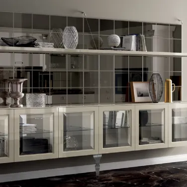 Madia Living Exclusiva in Laccato lucido Tortora di Scavolini