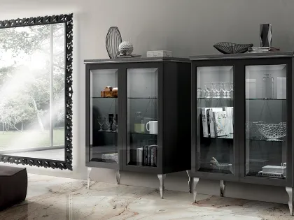 Madia Living Exclusiva in Laccato opaco Nero di Scavolini