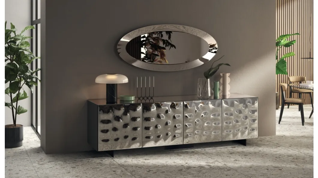 Madia Sideboard 02 in vetro specchiato Glow di Scavolini