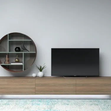 Mobile sospeso Living Zero 16 L33 in Rovere massello di Devina Nais