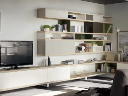 Parete Attrezzata Living Foodshelf in Frassino Natura di Scavolini