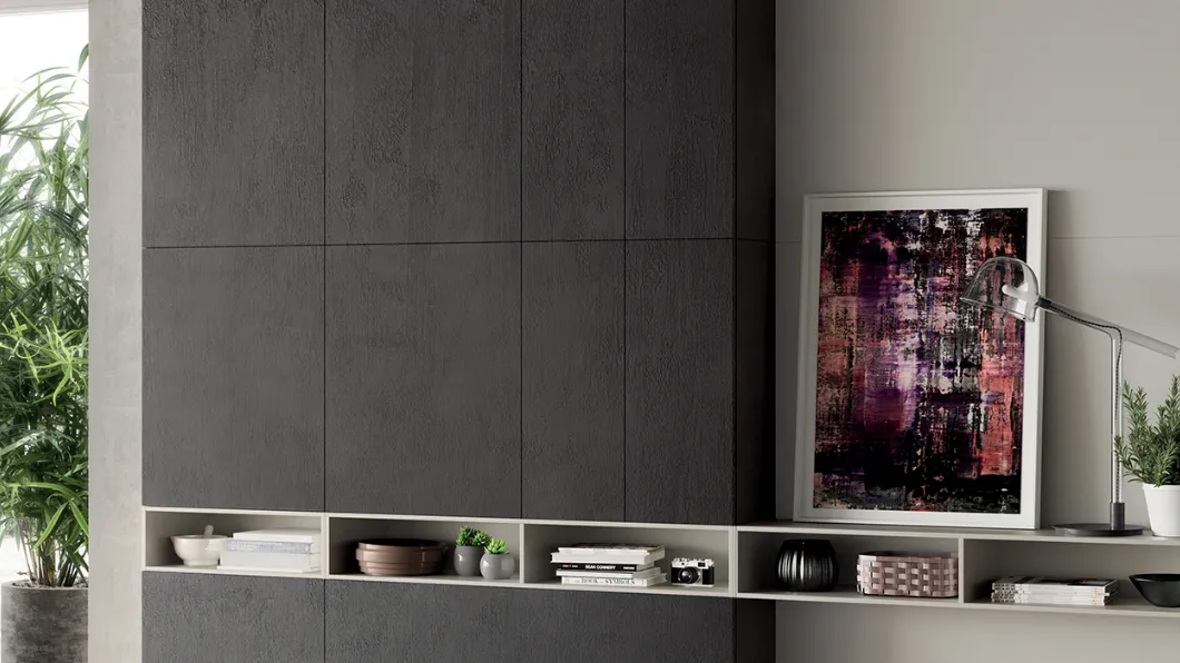 Parete Attrezzata Living Mood in Biomalta Shanghai di Scavolini