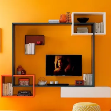 Parete attrezzata di design sospesa LV109 di Moretti Compact