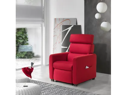 Poltrona Relax Lift Lila in tessuto con tasche laterali de Il Benessere