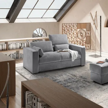 Divano Letto lineare in tessuto Denver de Il Benessere