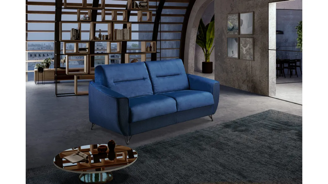 Divano Letto lineare in tessuto imbottito Malibù de Il Benessere