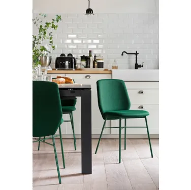 Sedia in tessuto con gambe in metallo Sibilla soft di Connubia