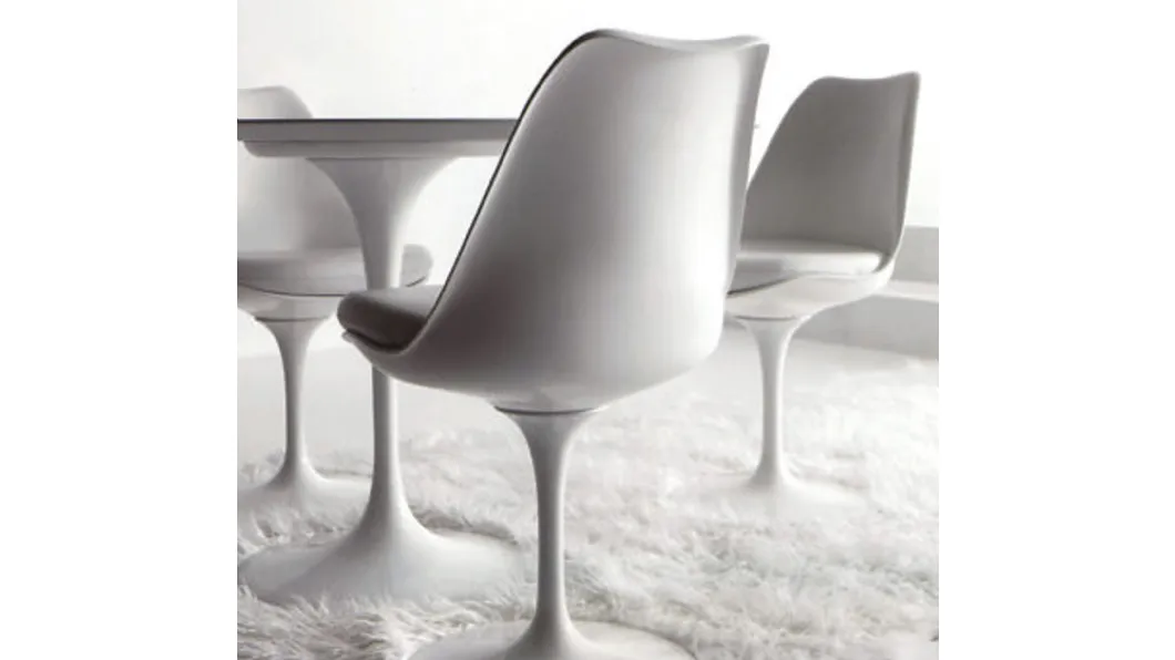 Sedia Stile in poliuretano con rivestimento in pelle di Sigerico