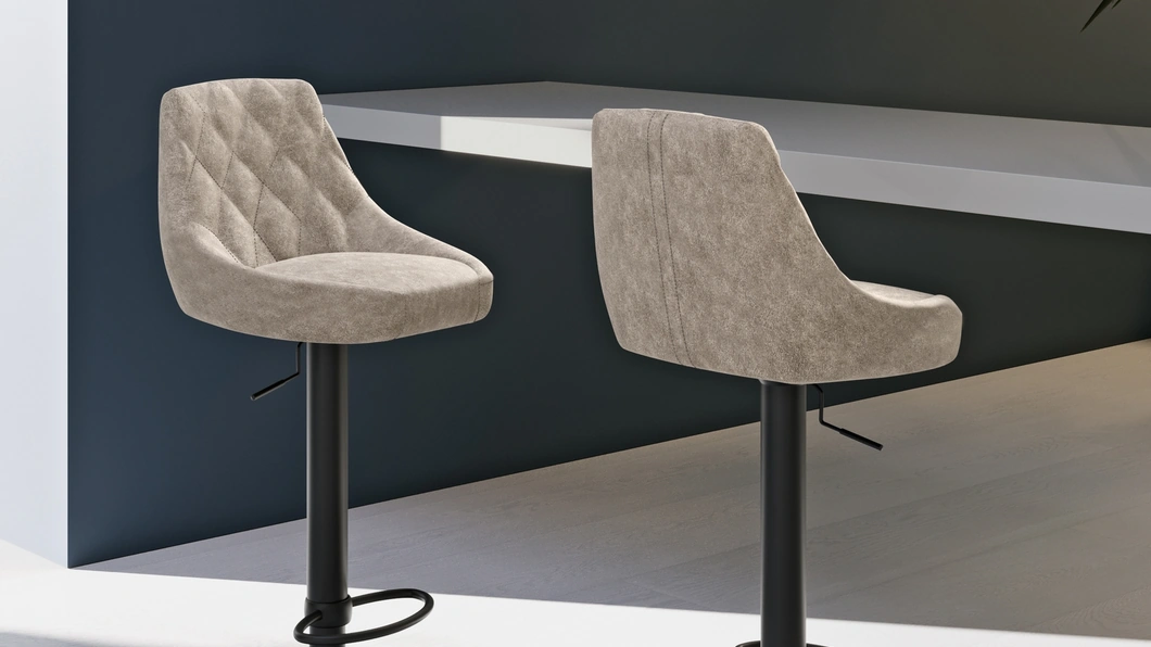 Sgabello Max in microfibra imbottita di Stones