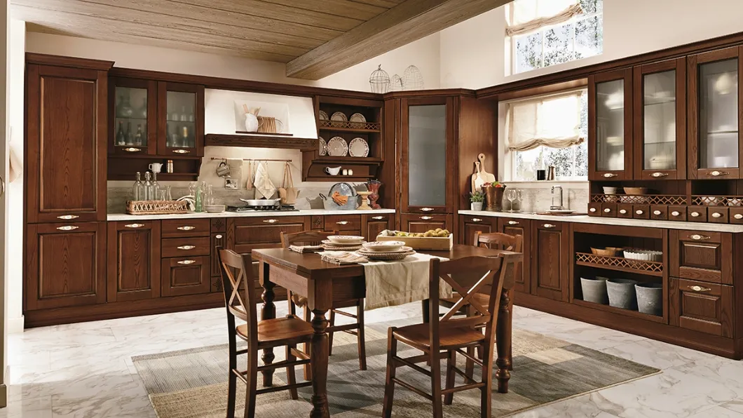 Cucina Classica angolare in legno Armonia 01 di Colombini Casa Artec