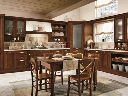 Cucina Classica angolare in legno Armonia 01 di Colombini Casa Artec