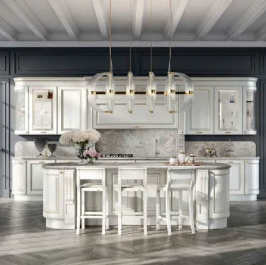 Cucina Classica Baltimora Bianco ed Oro di Scavolini