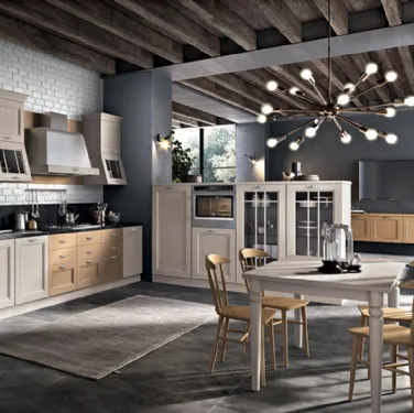 Cucina Classica ad angolo Maryland 01 in legno laccato di Spar
