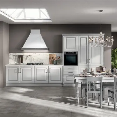Cucina Classica Baltimora in laccato Grigio Airone di Scavolini