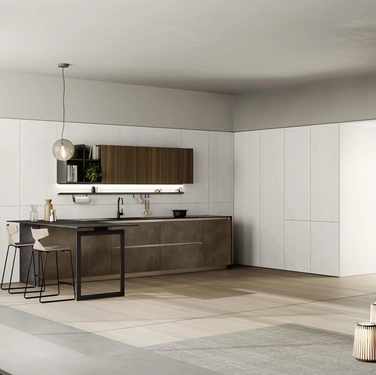 Cucina Moderna con penisola Lungomare 05 di Colombini Casa Artec