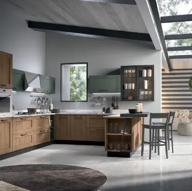 Cucina Moderna con penisola Daytona 04 di Spar