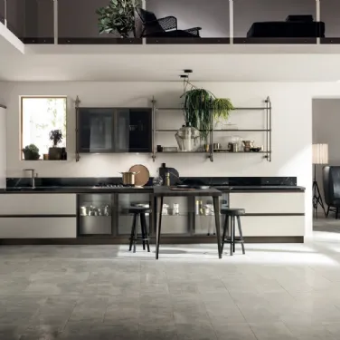 Cucina Moderna Diesel Open Workshop in Vetro ed Alluminio di Scavolini