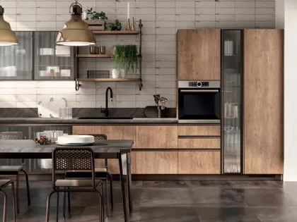 Cucina Moderna Diesel Open Workshop Rovere Landscape di Scavolini