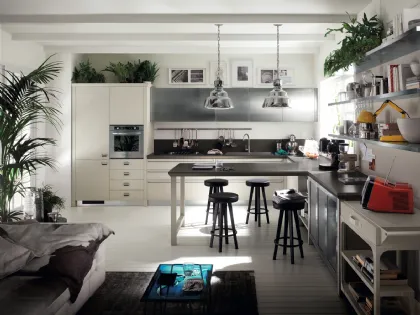 Cucina Moderna Diesel Social Kitchen in Rovere laccato Tortora di Scavolini