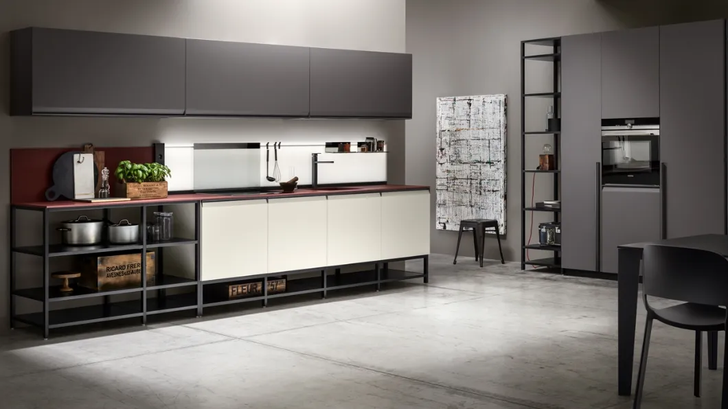 Cucina Moderna Formalia in PET Talco e Notte di Scavolini